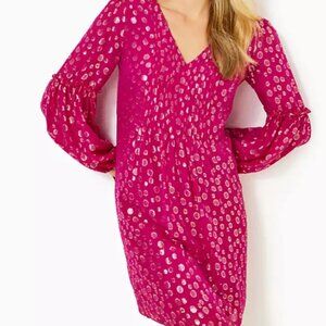 NWT Lilly Pulitzer pink silk dress